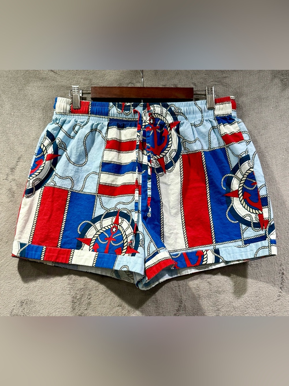 Show Me Your Mumu Nautical Print Pajama Lounge Shorts Size L‎ Summer Beach Boat